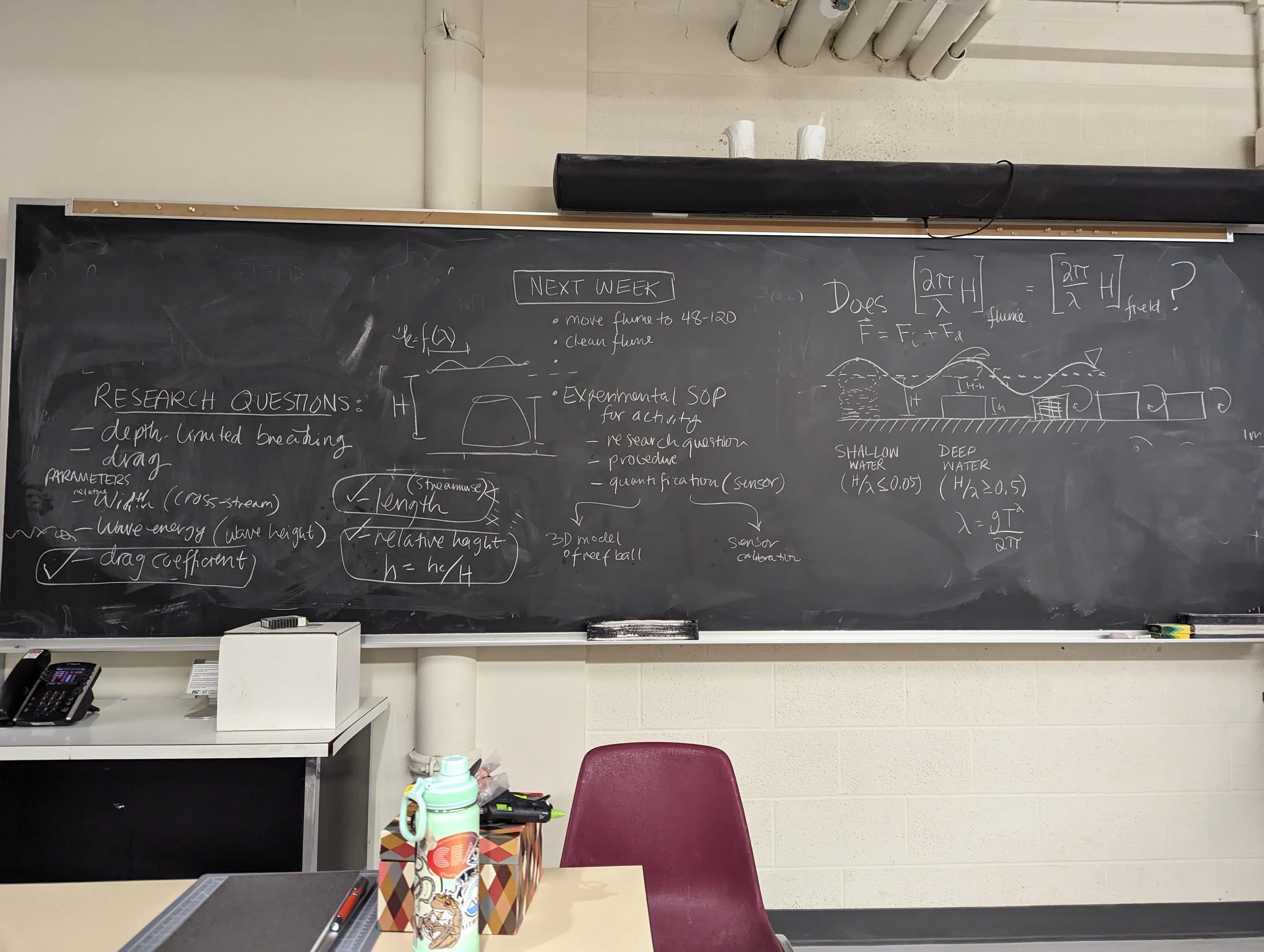 Two students created model oyster reef balls with wire, tin foil, and epoxy.