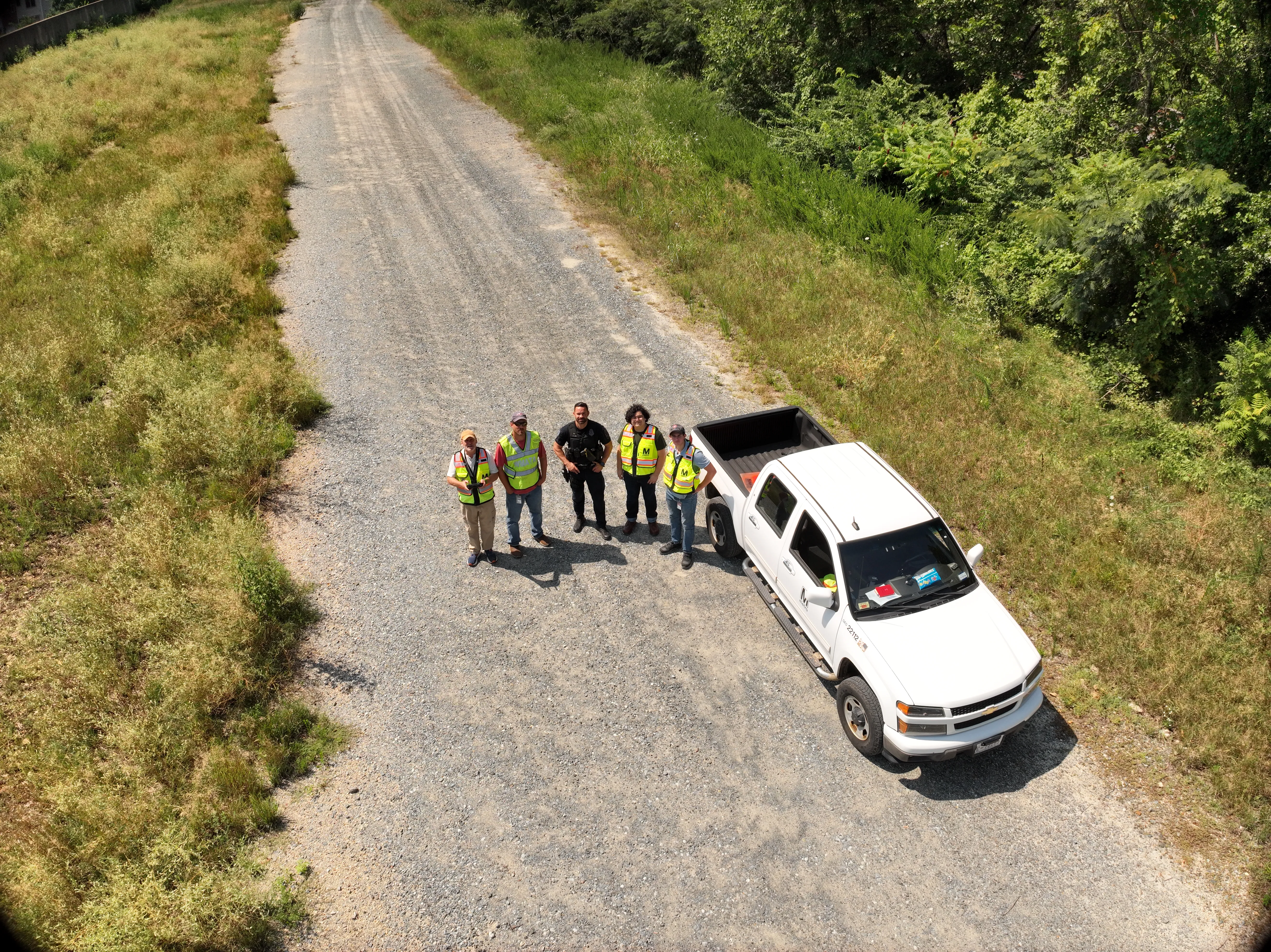 Aerial drone shot taken during the summer while surveying near the Potomac Yard station in Arlington, VA.